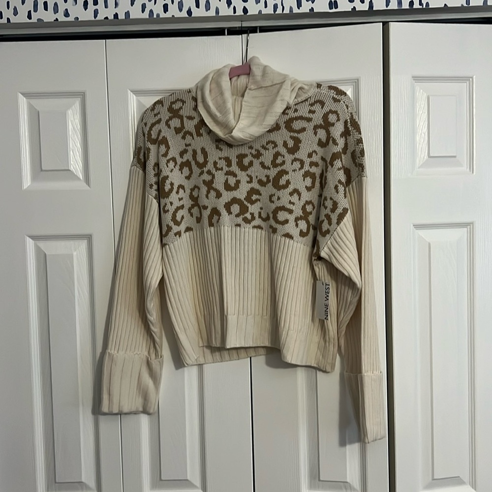 Nine West cheetah sweater